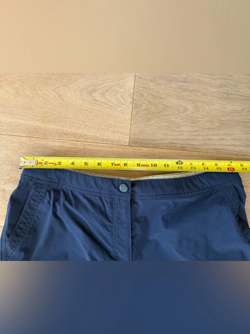 LL Bean navy Women's Water-Repellent Comfort Trail Hiking Crop Pants - size 13 - Picture 5 of 8